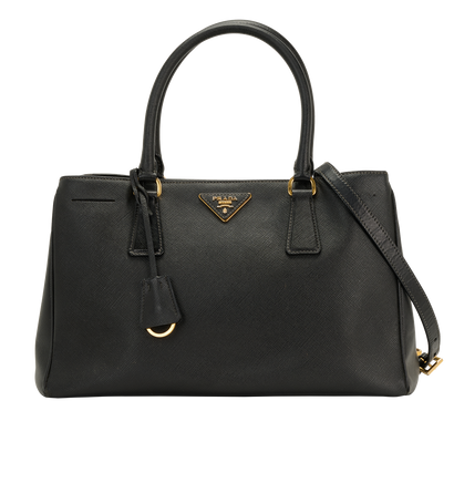 Small Galleria, &pound;395, Handbags, Black, Leather, Front view